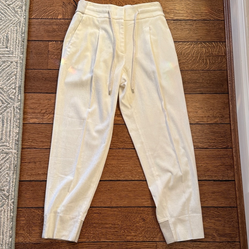 Peserico Cream Corduroy Pants